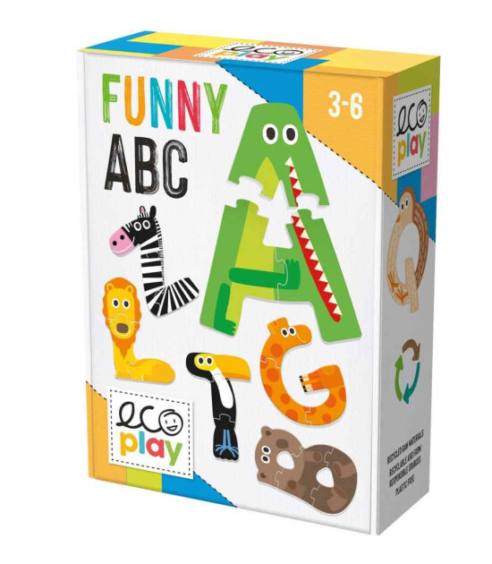 Ecoplay Puzzle // Funny ABC (26 Parça)