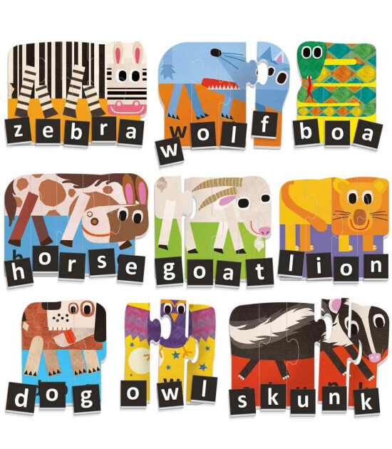 Ecoplay Puzzle Set // Words And Letters (3-4-5 Parça)