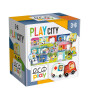 Ecoplay Ahşap Figürlü Puzzle Set // Play City (30 Parça)