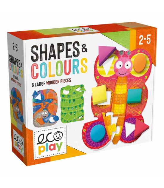 Ecoplay Puzzle - Ahşap Eşleştirmeli // Shapes & Colours