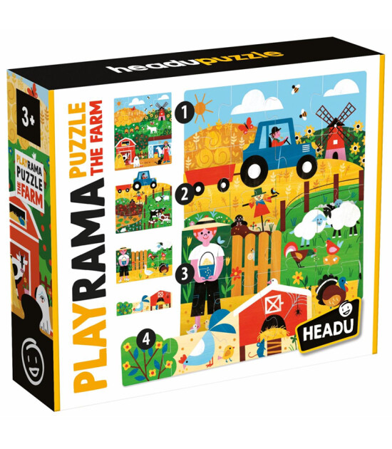 Ecoplay HEADU SHAPED PUZZLE FARM (+3 YAŞ)