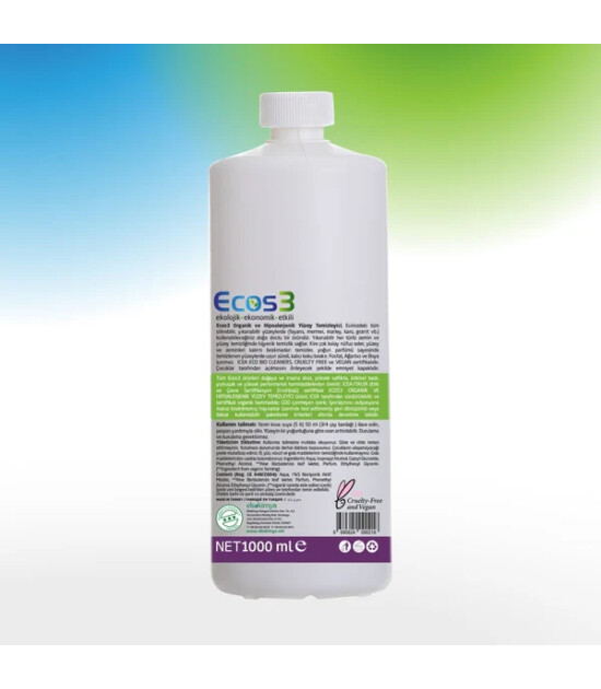Ecos3 Organik Yüzey Temizleyici (1 lt)