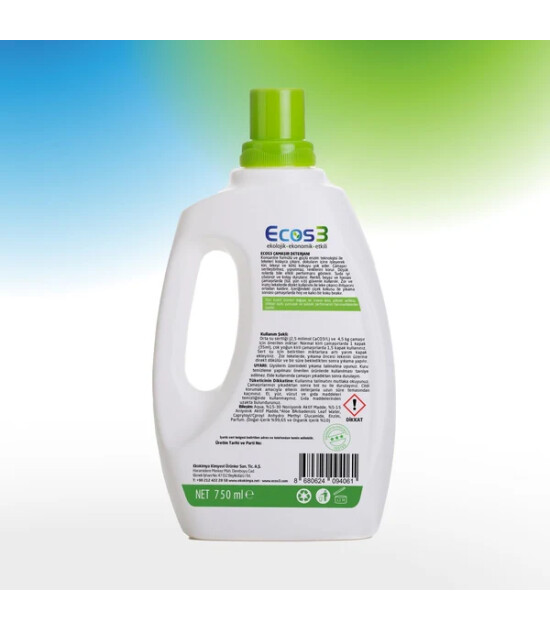 Ecos3 Organik Çamaşır Deterjanı (750 ml)