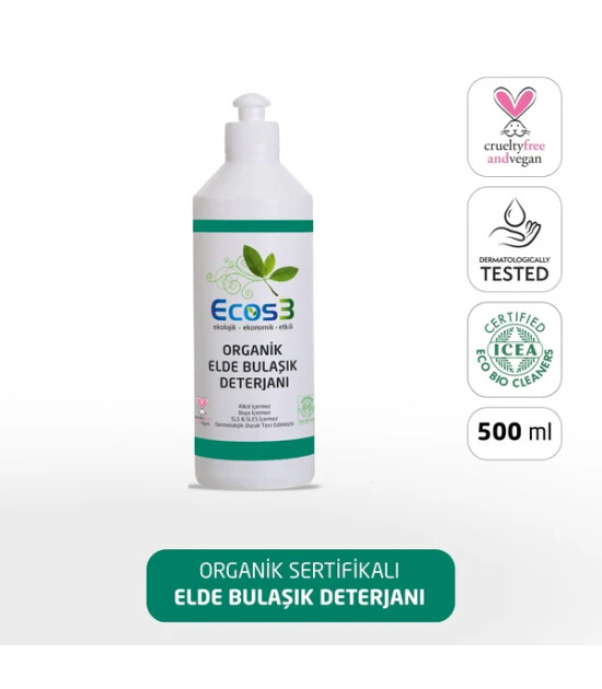 Ecos3 Organik Elde Bulaşık Deterjanı (500 ml)