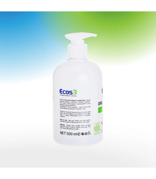 Ecos3 Organik Sıvı Sabun // Aloe Vera (500 ml)