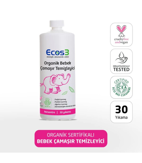 Ecos3 Organik Bebek Çamaşır Temizleyici (1050 ml)