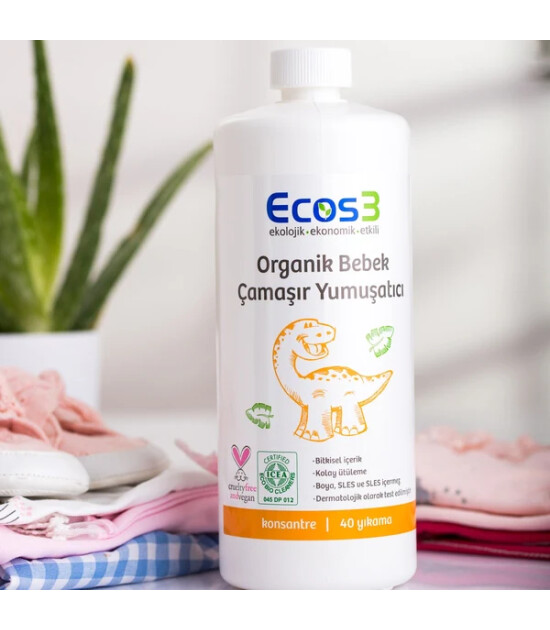 Ecos3 Organik Bebek Çamaşır Yumuşatıcı (1000 ml)