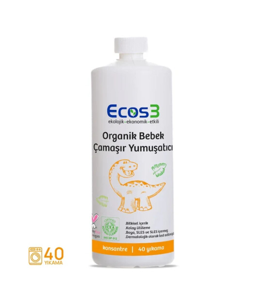 Ecos3 Organik Bebek Çamaşır Yumuşatıcı (1000 ml)