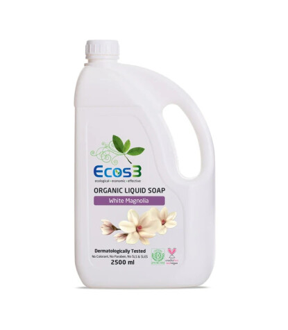 Ecos3 Organik Sıvı Sabun // Beyaz Manolya (2.5 lt)