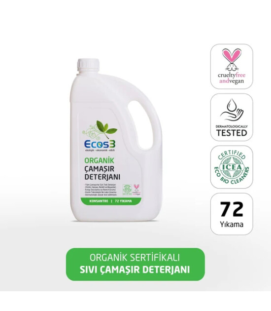 Ecos3 Organik Çamaşır Deterjanı (2.5 lt)
