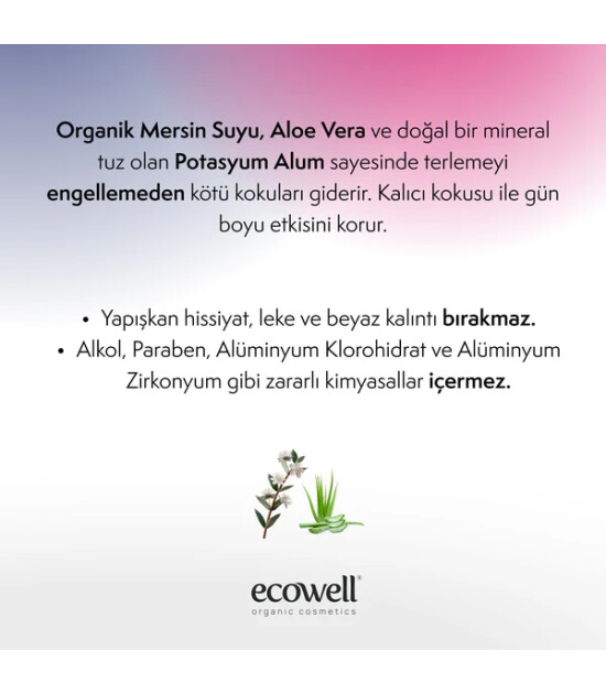 Ecowell Organik Erkek Deodorant Roll-on