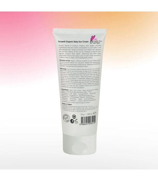 Ecowell Organik Bebek Güneş Kremi (SPF 50)