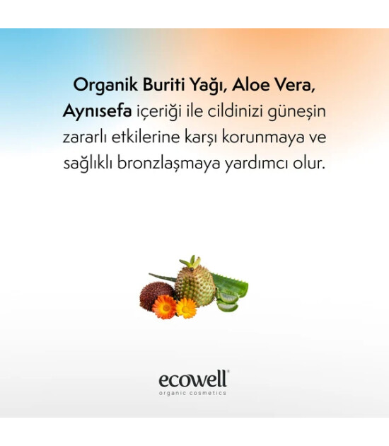 Ecowell Organik Güneş Losyonu (SPF 30)