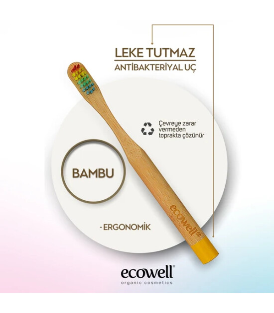 Ecowell Organik Bambu Çocuk Diş Fırçası