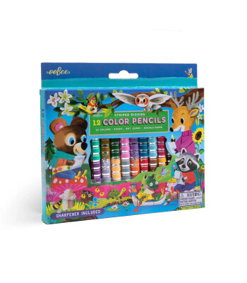 Eeboo &Ccedil;ift U&ccedil;lu Kuru Boya Kalemi (24 Renk) // Woodland Friends