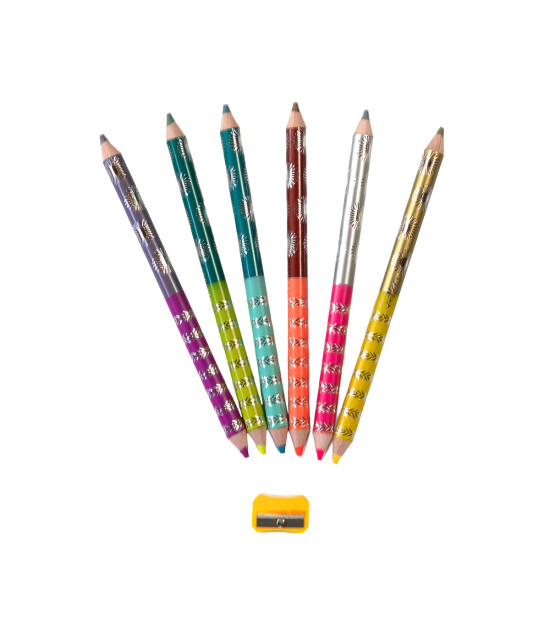 Eeboo &Ccedil;ift U&ccedil;lu Jumbo Kuru Boya Kalemi (12 Renk) // Sweet Celebration