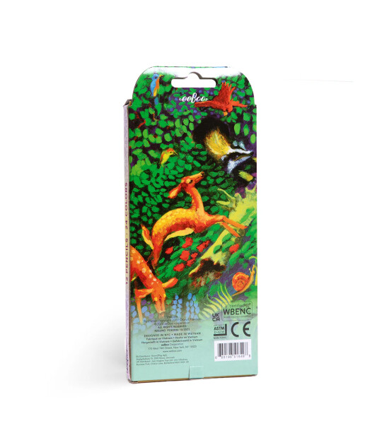 Eeboo &Ccedil;ift U&ccedil;lu Kuru Boya Kalemi (24 Renk) // Unicorn Garden