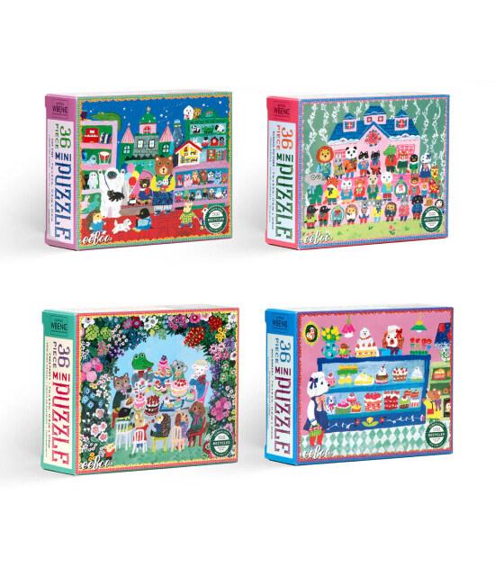 Eeboo Yumi's Mini Yapboz // Toy Time (36 Par&ccedil;a)