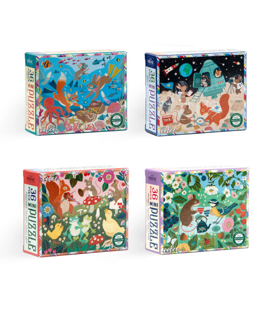 Eeboo Victoria Mini Yapboz // Moon Visit (36 Par&ccedil;a)