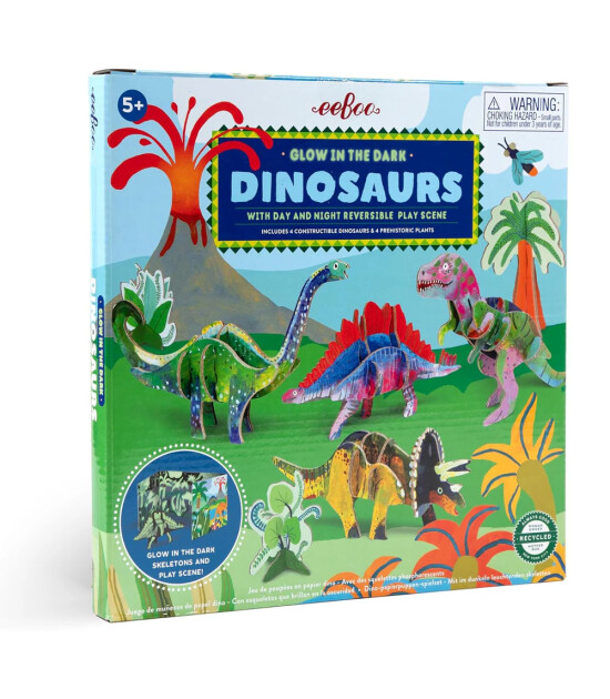 Eeboo 3D Glow in the Dark Building Set // Dino