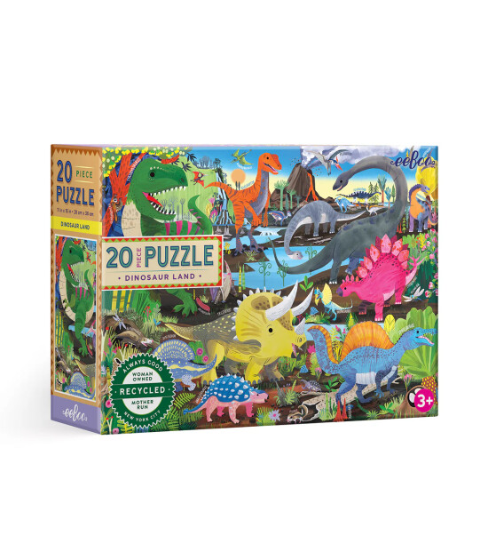 Eeboo Yapboz // Dinosaur Land (20 Parça)