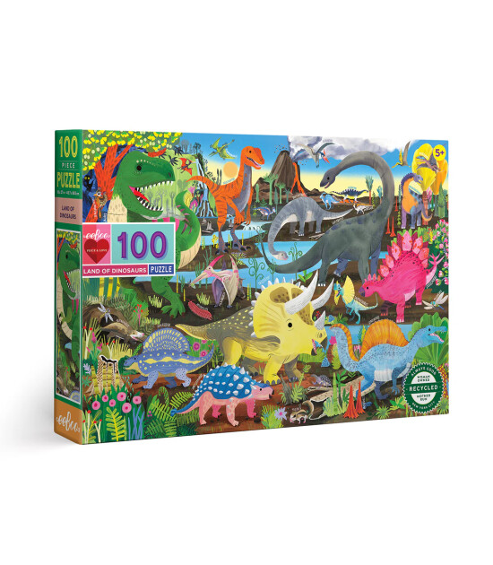 Eeboo Yapboz // Land of Dinosaurs (100 Parça)