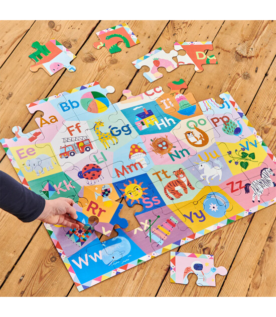 Eeboo B&uuml;y&uuml;k Yapboz // Alphabet (36 Par&ccedil;a)