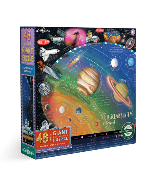 Eeboo B&uuml;y&uuml;k Yapboz // Solar System & Beyond (48 Par&ccedil;a)