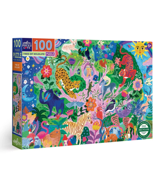 Eeboo Yapboz // Tree of Wildlife (100 Parça)