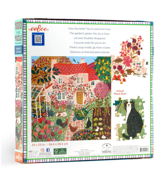 Eeboo Yapboz // English Cottage (1000 Par&ccedil;a)