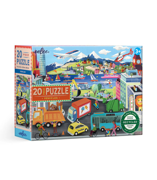 Eeboo Yapboz // Vehicles (20 Parça)