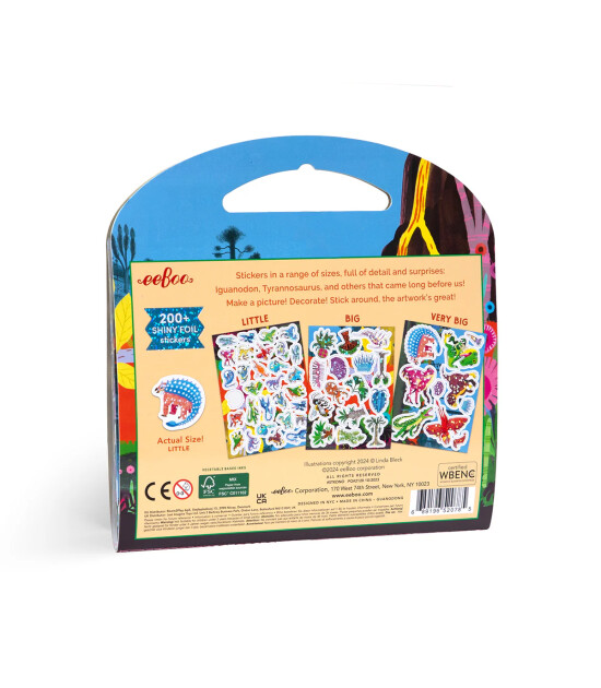 Eeboo Shiny Sticker Kitabı // Dinosaurs