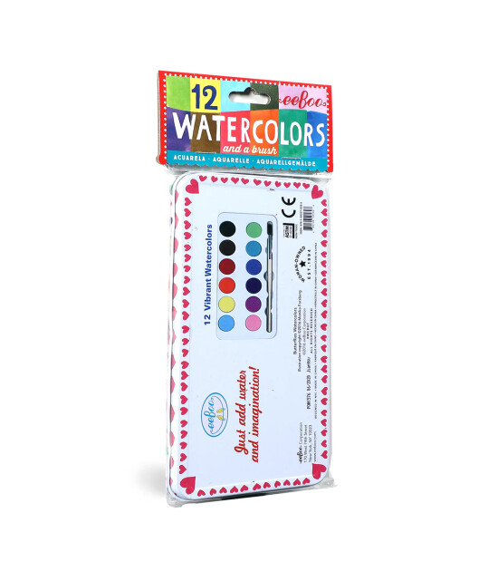 Eeboo Teneke Kutulu Suluboya (12 Adet ) // Butterflies