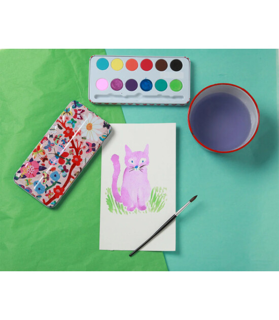 Eeboo Teneke Kutulu Suluboya (12 Adet ) // Butterflies