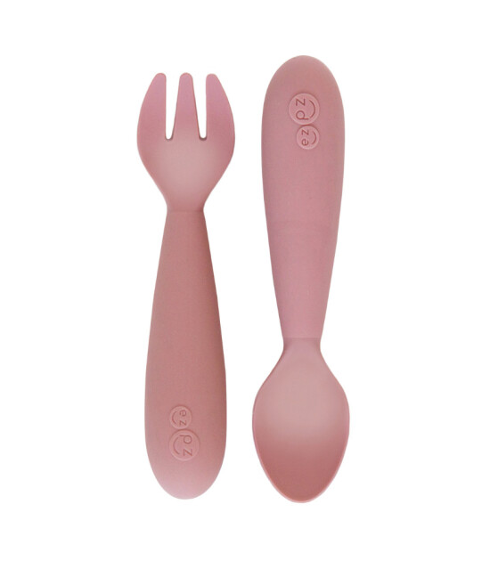 ezpz Spoon - Silikon Kaşık Çatal Set // Blush