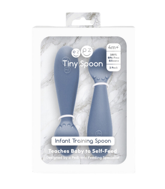 ezpz Tiny Spoon - Silikon Bebek Kaşık // Indigo