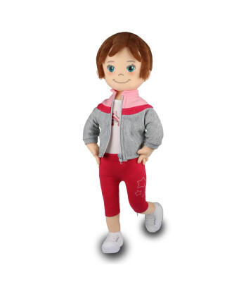 Fatoş Bez Bebek // Sportif Eşofmanlı Lila