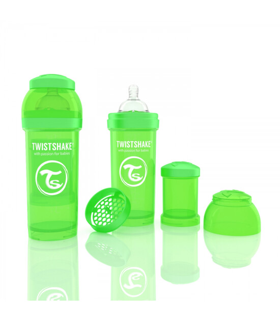 TwistShake Anti-Colic Yeşil Biberon (260 ml)
