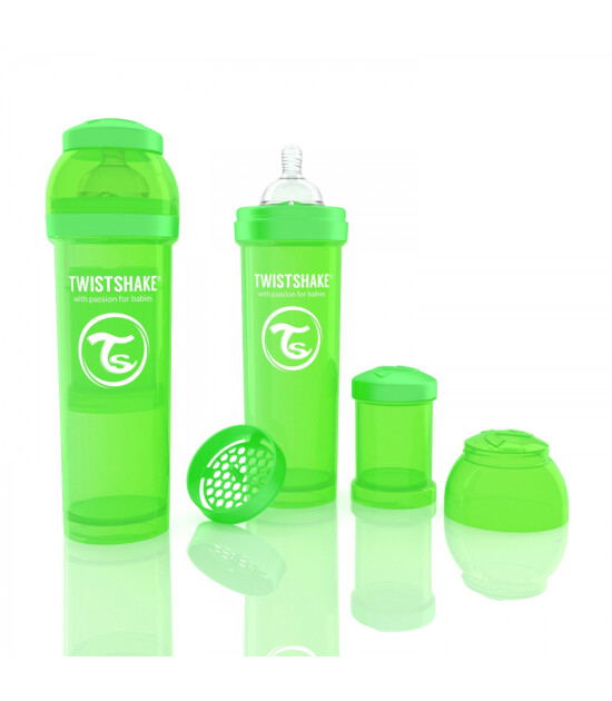 TwistShake Anti-Colic Yeşil Biberon (330 ml)