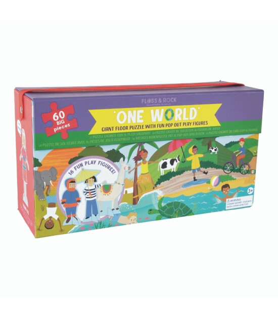 Floss & Rock Pop Out Floor Puzzle // One World (60 Parça)