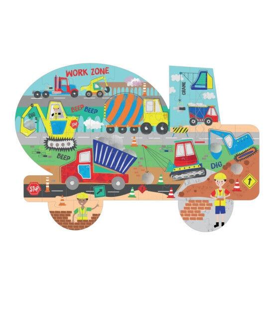 Floss & Rock Shaped Puzzle // Construction (40 Parça)