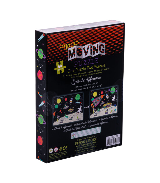 Floss & Rock Magic Moving Puzzle // Space (50 Par&ccedil;a )