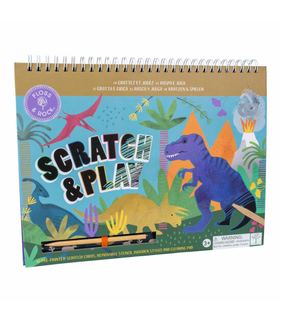 Floss & Rock Scratch and Play Aktivite Kitabı // Dino