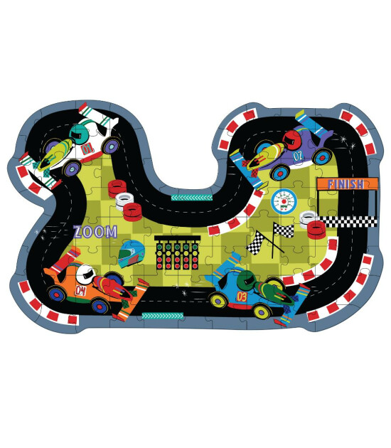 Floss & Rock Shaped Puzzle // Cars (80 Parça)