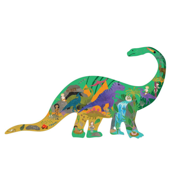 Floss & Rock Shaped Puzzle // Dino (80 Parça)