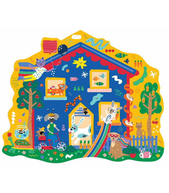 Floss & Rock Shaped Puzzle // Pets (80 Parça)