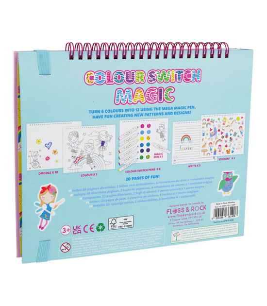 Floss & Rock Renk Değiştiren Sihirli Aktivite Kitabı / Rainbow Fairy
