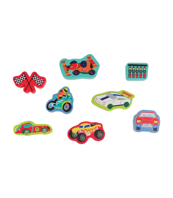 Floss & Rock Stamper Ahşap Baskı Seti // Cars