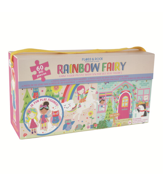 Floss & Rock Pop Out Floor Puzzle // Rainbow Fairy (60 Parça)