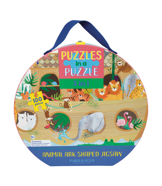 Floss & Rock -3 in 1- Puzzle // Jungle (100 Parça)